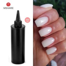 MSHARE 250ml Milk White Builder Nail Extension Gel For Nail Extension UV Nails Running Liquid Fingers Building 240108