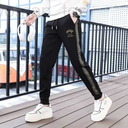 Men's Tracksuits Designer 2023 Early Autumn New Casual Pants Trend High end Fashion Brand Leggings Sports Black Guard 9 points 91YS