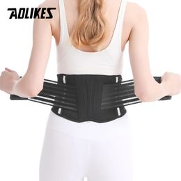 AOLIKES Fitness Reflective strip Sports Running Pressurize Waist Back Support Breathable Lumbar Back Brace Belt for Men/Women 240108