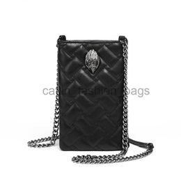 Shoulder Bags New Kurt Geiger Mobile Women Bag With Diamond Grid Chain Shoulder Bag Fashionable Metal Eagle Head Crossbody Bagcatlin_fashion_bags