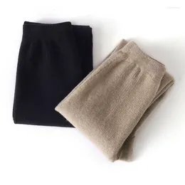 Women's Leggings S High-quality Wool Women Autumn Winter Long Elastic Fashionable Basic Seamless Integration Warm Pants