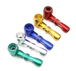 New style smoking grinder Aluminium alloy Putomisus 4quotmetal pipe tobacco set carved milling pipes6678890