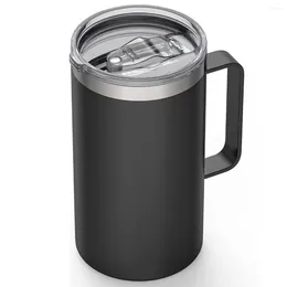 Mugs 24oz Stainless Steel Coffee Cup Insulated Mug With Lid Double Wall Vacuum Tumbler Handle