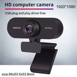 Webcams Webcam Mini PC HD 2k Camera With Microphones 360 Rotation USB Plug and Play Driver-Free For Desktop Computer Laptop Video CallL240105