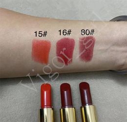 2022 Girl Beauty Lipstick TF Brand Lip Color Rouge A Levres 3g Tube Lipsticks 15 16 80 3Color with top quality2432286