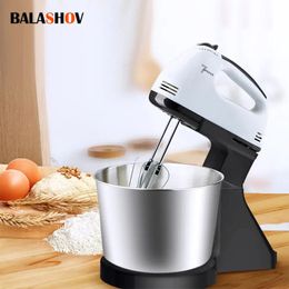 110V220V Stand Food Mixers Kitchen Electric Blender Desktop Egg Whisk Cream Cake Dough Kneader Milk Frother Processor 240109