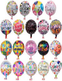 18inch Happy Birthday Balloon Aluminium Foil Balloons Helium Balloon Mylar Balls For kKd Party Decoration Toys Globos DHA516782151