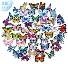 3 Sets 150PCS Butterfly PVC Stickers VSCO Small Fresh Stickers Luggage Laptop Waterproof Stickers2300685