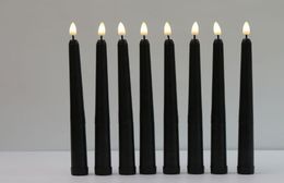 Pieces Black Flameless Flickering Light Battery Operated LED Christmas Votive Candles28 Cm Long Fake Candlesticks For Wedding Can1075186