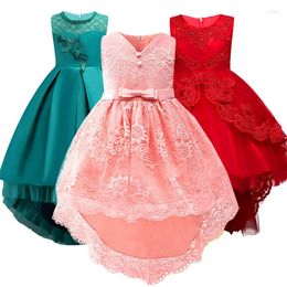 Girl Dresses Baby Girls Flower Kids Dress For Lace Tutu Wedding Party Princess 3-15 Yrs Birthday Event Prom