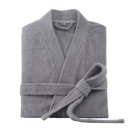 100% Cotton Bathrobe for Men Long Thick Absorbent Terry Bath Robe Kimono Men Towel Bathrobe Plus Sleepwear Women Dressing Gown 240109