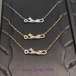 High Quality Car tires's Stainless Steel Designer Necklace Jewellery version full diamond leopard necklace for women gold plated 18K rose With Original Box