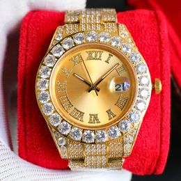 Handmade Diamond Watch Mens Watches Automatic Mechanical 2824 Movement 42mm Sapphire Lady Wristband Montre de Luxe