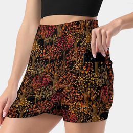 Skirts Colourful Autumn Trees Woman Fashion 2024 Pant Skirt Mini Office Short Colourful Fall Season