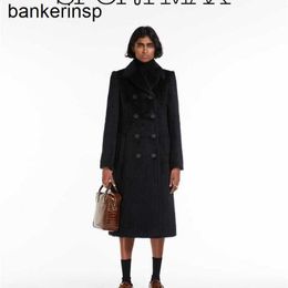 Maxmaras Coat Luxury fashionable Wool Overcoat ((End of Season Selection) Sportmax Sheep Camel Wool Blended Double breasted 2016103306