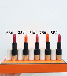 Luxury Brand lipstick Set 5Pieces TOP Quality Satin lipstick Rouge Matte lipsticks Made in Italy 15g7553673