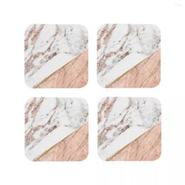 Table Mats Rose Gold Marble Blended Coasters Coffee Set Of 4 Placemats Mug Tableware Decoration & Accessories Pads For Home Dining Bar