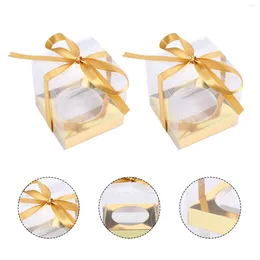 Take Out Containers Box Cake Boxes Clear Transparent Carrier Display Cookie Bakery Through See Gift Favor Container Dessert Packaging