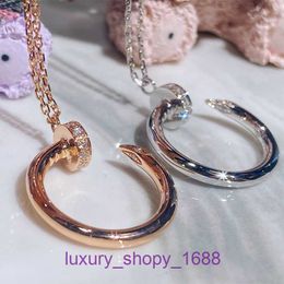 Pendant Necklace Car tires's Collar Designer Jewellery New Nail Womens Korean Edition Fashionable Versatile Instagram Design with With Original Box