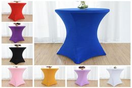 22 Colours Table Cover Cocktail Cloth Spandex High Bar Linen Lycra Wedding Party el Decoration On 2202156786836