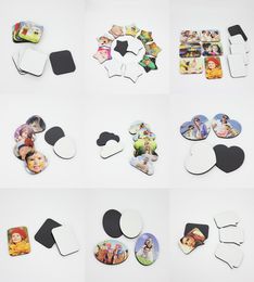 10pcs MDF Sublimation Blank Fridge Magnets 15 Styles DIY Sublimation Blanks Lovely Soft Refrigerator Magnet Home Furnishing Decora7046041