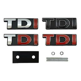 3D Metal TDI Letters Car Front Grill Emblem Badge For VW Polo Golf 4 5 6 7 MK3 MK6 MK7 Passat B6 TDI Sticker Accessories