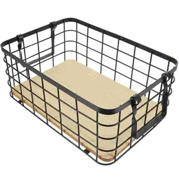 Dinnerware Sets Metal Wire Storage Basket Bathroom Organising Snack Organiser With Handles