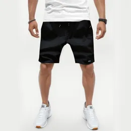 Men's Shorts Solid Colour Double Pocket Drawstring Trunks Casual Retro Breeches Knee Sports Trousers Simple Beach Swim
