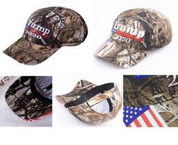 Camo Donald Trump Hat Make America Great MAGA Caps USA Flag 3D Embroidery Letter Snapback Camouflage Mens Baseball Cap for Women D2556742