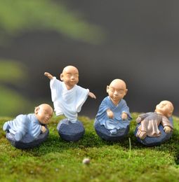 kung fu Cartoon monk figurines fairy garden miniatures ornaments terrarium Decoration moss Micro Landscape resin crafts LX58989622226