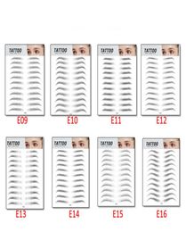 MP041 Eyebrows Sticker Water Transfer Hairlike Eye Brow Tattoo Stickers Long Lasting False Eyebrow Enhancers makeup tools2056789