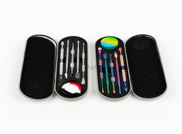 Wax Dabber Tool Dab Kit Set Aluminium Box Packaging for Smoking Accessories Dry Herb Vaporizer Pen Atomizer Titanium Nail2824140