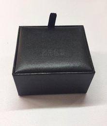 Whole 100 pcslot Black Cufflink Box Cufflink Gift Case Holder Jewellery Packaging Boxes Organiser Black Cufflink2326774