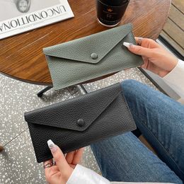 Thin genuine leather wallet card bag integrated bag for women's long wallet wallet, top layer cowhide zero wallet