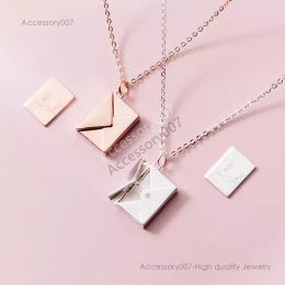 designer Jewellery necklace Fashion 18K Gold Plated Stainless Steel Pendant Little Message Envelope Chain Necklace for Girl