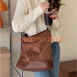 Designers Vivienne bag Empress Dowager Saturn suede leather Mediaeval tote bag underarm bag large capacity single shoulder diagonal cross HOBO bag