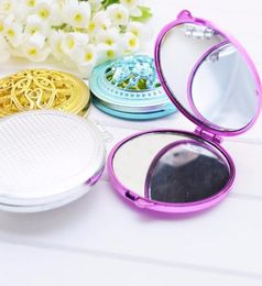 Vintage Hand Mirrors Pocket Mirror Mini Compact Mirrors Girl DoubleSide Folded Hollow Out Makeup Mirror P271952065