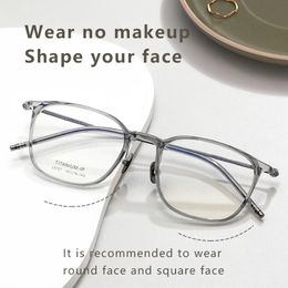 Ultralight Square TR90 Myopia Glasses Retro Optical Prescription Eyeglasses Frame Men And Women 240109