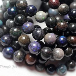 Bracelets Meihan Wholesale Natural A+++ Australia Colourful Opal Smooth Round Gem Stone Beads for Jewellery Making Diy Bracelet Gift