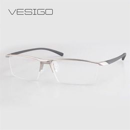 Whole- 2016 Fashion Titanium rimless eyeglasses frame Brand Men Glasses suit reading glasses P9112282o