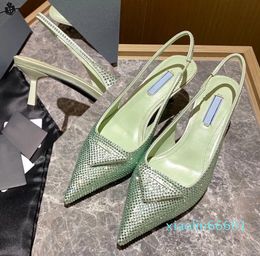 2024 Sandal Stiletto Heeled Dress Shoe for women luxury designers shoes factory Footwear With box