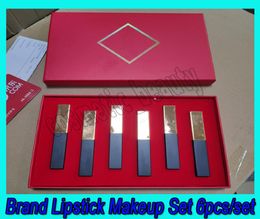 Brand Makeup Set 6pcsset classic Matte Lipstick Christmas gifts set 6 in 1 dhl fast 9810336