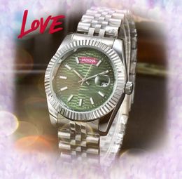 Couples Woman Man Watches 36/41MM Solid Fine Stainless steel strap Japanese movement Quartz Wristwatches Super Luminous Chain Bracelet Watch Montre De Luxe Gifts