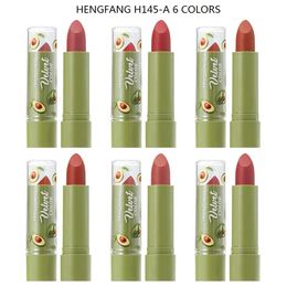 Sets Hengfang Spring 12/batch Summer Cosmetics Avocado Veet Jelly Matte Lipstick Nonstick Color Changing Lipstick Makeup Wholesale