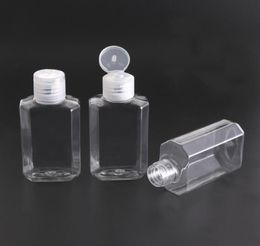 60ML Plastic Empty Hand Sanitizer Alcohol Refillable Bottle Easy To Carry Transparent PET Hand Sanitizer Soap Bottles for Liquid 09546879