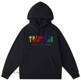 Trapstar Mens Hoodie Designer Mens Tshirts T Shirt Designer Shirts Print Letter Luxury Black and White Grey Rainbow Colour Summer Sports 648