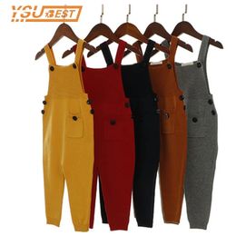 Barn Barnövergripande Harem Pants Boys Girls Pocket Sticke Overalls Jumpsuits Baby Clothing Jumpsuits Girls Totalt 240108