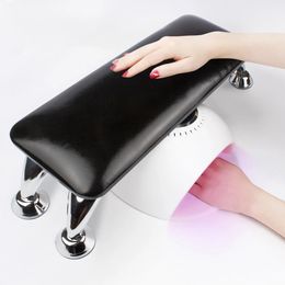 Nail Arm Rest Manicure Hand Pillow Superior Quality Black Genuine Leather Table Desk Station Hand Rest Cushion Pillow Holder 240108