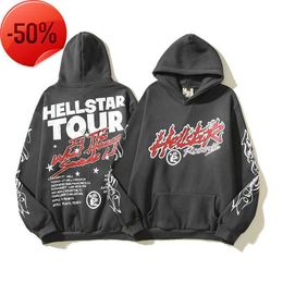 Designer Hoodie Hellstar Men Pullover Spiderweb Star Flash Long Sleeve Street Hip-hop Sweatshirts Blue Red Grey Black Yoga Vintage HoodiosYCNA