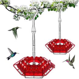 Other Bird Supplies Hummingbird Feeder With Hanging Hook Forest Garden Pet Wild Water Drinker Hexagonal Unique Filling System Feeding